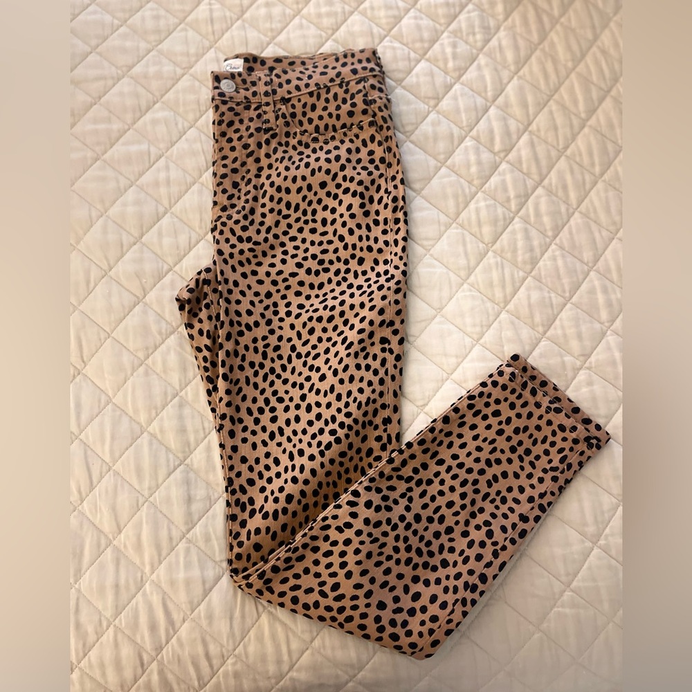 J. Crew Toothpick Leopard Print Women's Jeans